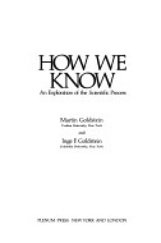 Cover of How We Know