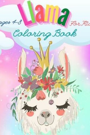 Cover of Llama Coloring Book For Kids