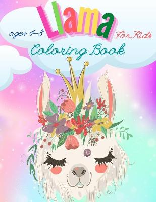 Book cover for Llama Coloring Book For Kids