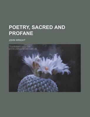 Book cover for Poetry, Sacred and Profane