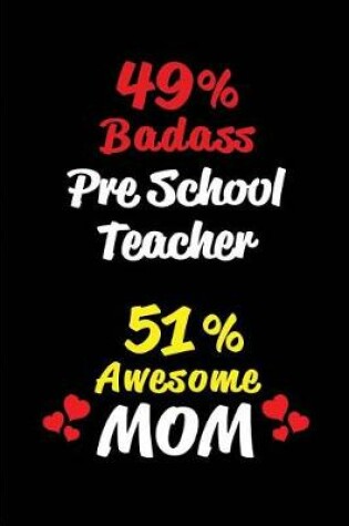 Cover of 49% Badass Pre School Teacher 51% Awesome Mom