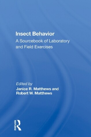 Cover of Insect Behavior