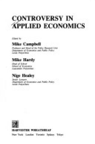 Cover of Controversy in Applied Economics