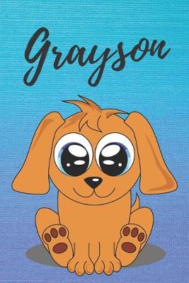 Book cover for Grayson dog coloring book / notebook / journal / diary