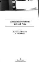 Book cover for Subnational Movements In South Asia