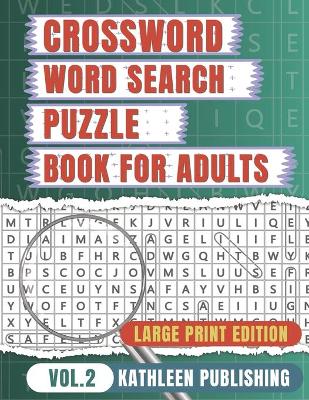 Book cover for Crossword Word Search Puzzle Books for adults