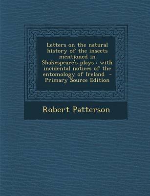 Book cover for Letters on the Natural History of the Insects Mentioned in Shakespeare's Plays