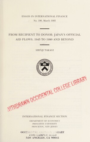 Cover of From Recipient to Donor