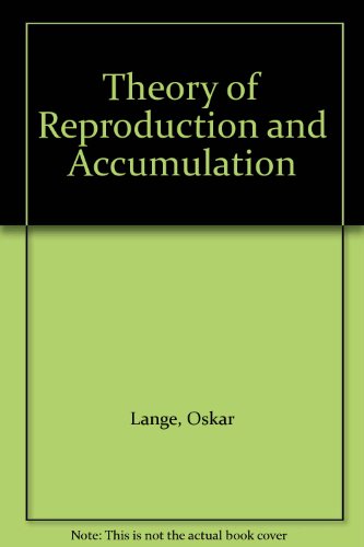 Book cover for Theory of Reproduction and Accumulation