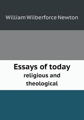 Book cover for Essays of today religious and theological