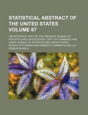 Book cover for Statistical Abstract of the United States Volume 67