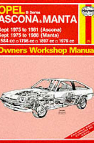 Cover of Opel Ascona and Manta 'B' Series 1975-88 Owner's Workshop Manual