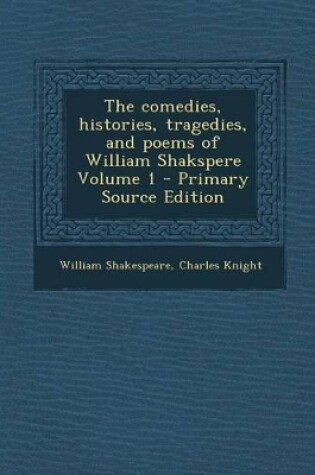 Cover of The Comedies, Histories, Tragedies, and Poems of William Shakspere Volume 1