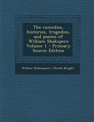 Book cover for The Comedies, Histories, Tragedies, and Poems of William Shakspere Volume 1