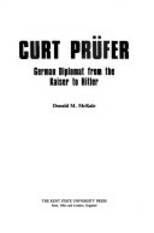 Cover of Curt Prufer