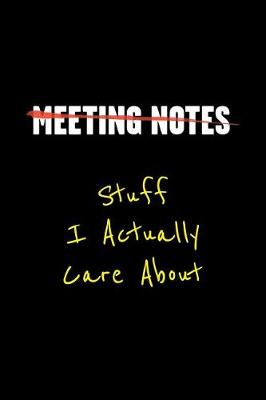 Book cover for Meeting Notes - Stuff I Actually Care about