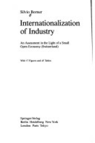 Cover of Internationalization of Industry