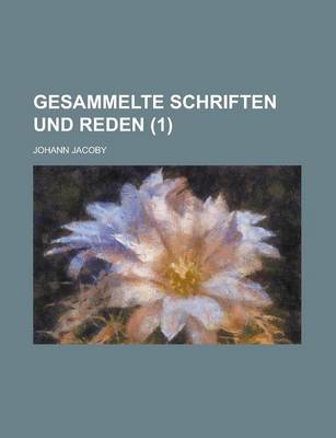 Book cover for Gesammelte Schriften Und Reden (1 )