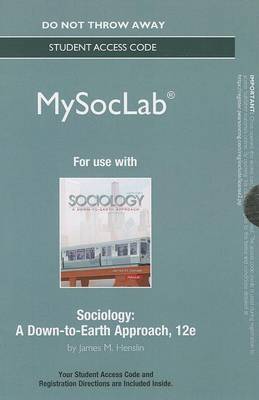 Book cover for NEW MyLab Sociology without Pearson eText -- Standalone Access Card -- for Sociology