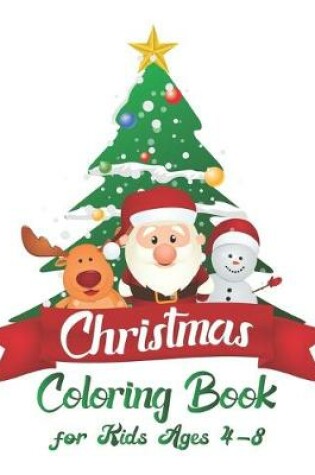 Cover of Christmas coloring book for kids ages 4-8