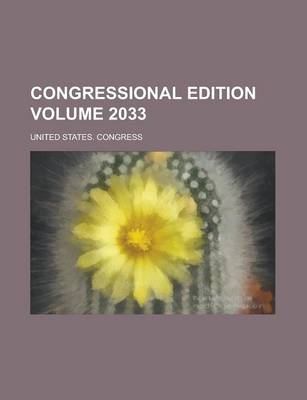 Book cover for Congressional Edition Volume 2033