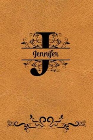 Cover of Split Letter Personalized Journal - Jennifer