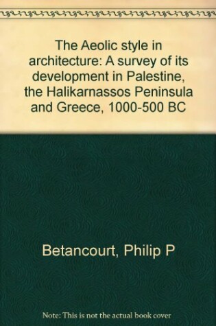 Cover of The Aeolic Style in Architecture