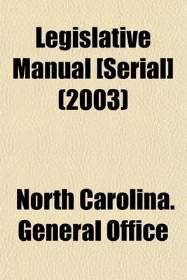 Book cover for Legislative Manual [Serial] (2003)