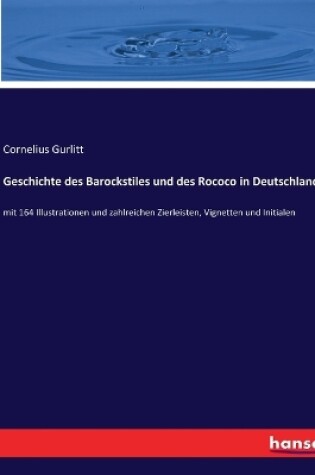 Cover of Geschichte des Barockstiles und des Rococo in Deutschland