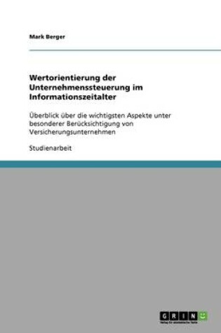 Cover of Wertorientierung der Unternehmenssteuerung im Informationszeitalter