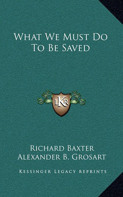 Book cover for What We Must Do to Be Saved