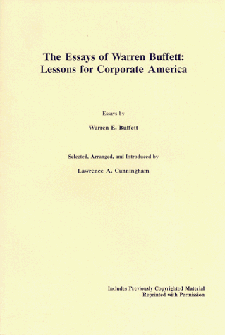 Book cover for The Essays of Warren Buffett