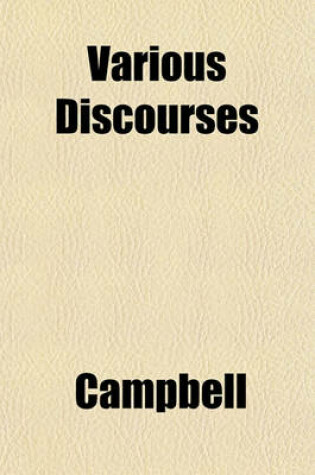 Cover of Various Discourses