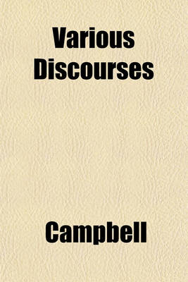 Book cover for Various Discourses