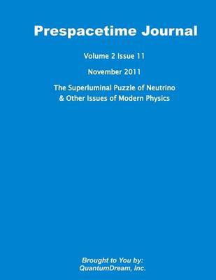 Book cover for Prespacetime Journal Volume 2 Issue 11