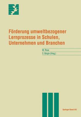 Book cover for Förderung umweltbezogener Lernprozesse in Schulen, Unternehmen und Branchen