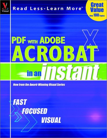 Book cover for Pdf with Adobe Acrobat X in an Instant