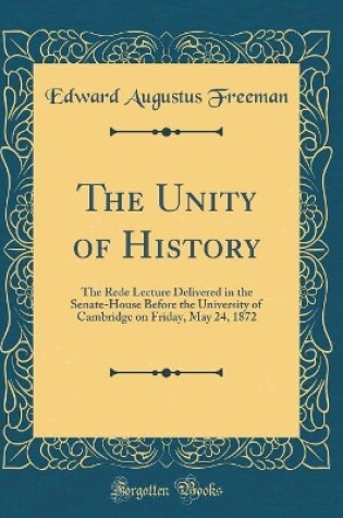 Cover of The Unity of History