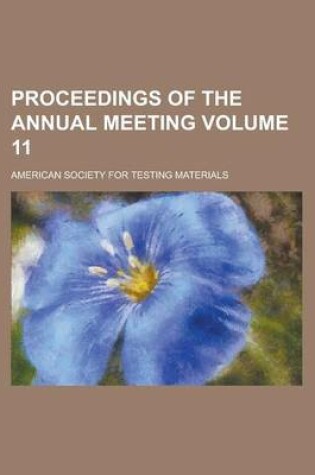 Cover of Proceedings of the Annual Meeting Volume 11