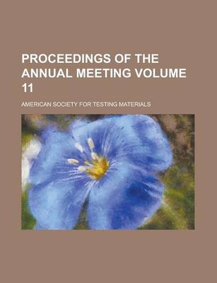 Book cover for Proceedings of the Annual Meeting Volume 11