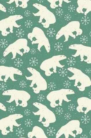 Cover of Bullet Journal Polar Bears in Snow Winter Pattern - Green