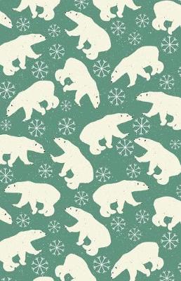 Book cover for Bullet Journal Polar Bears in Snow Winter Pattern - Green