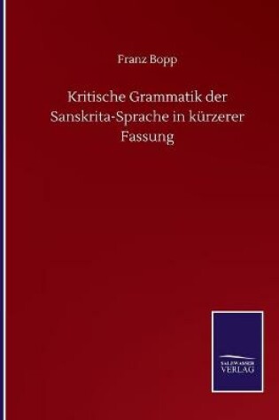 Cover of Kritische Grammatik der Sanskrita-Sprache in kürzerer Fassung