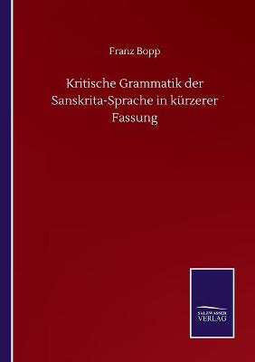 Book cover for Kritische Grammatik der Sanskrita-Sprache in kürzerer Fassung