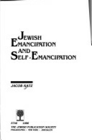 Cover of Jewish Emancipation and Self-Emancipation