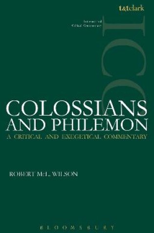 Cover of Colossians and Philemon (ICC)