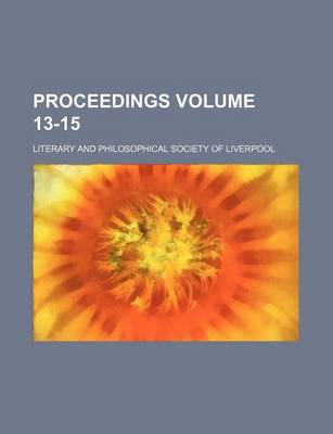 Book cover for Proceedings Volume 13-15