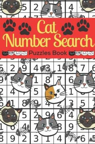 Cover of Cat Number Search Puzzles Book