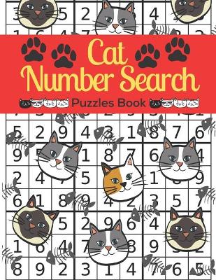 Book cover for Cat Number Search Puzzles Book