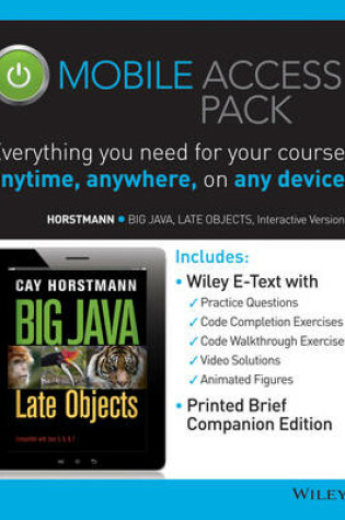 Cover of Big Java Late Objects 1E Mobile Access Pack